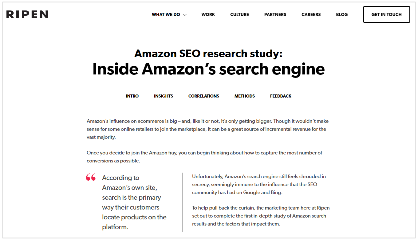 moden amazon seo rapport